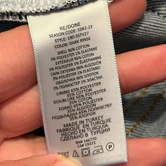 Re/Done 70s Stove Pipe Jeans In Dark Rinse - Picture 7 of 7